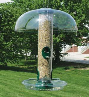 Quick-Clean Seed Tube with Weather Guard and Tray